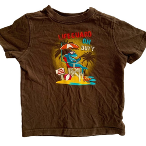 Jumping Beans Lifeguard On Duty Shark Short Sleeve TShirt Size 3T